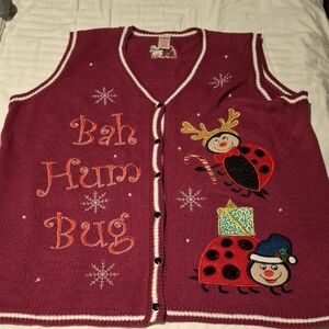 Holiday Time Purple Festive Sweater Vest (Mis053)